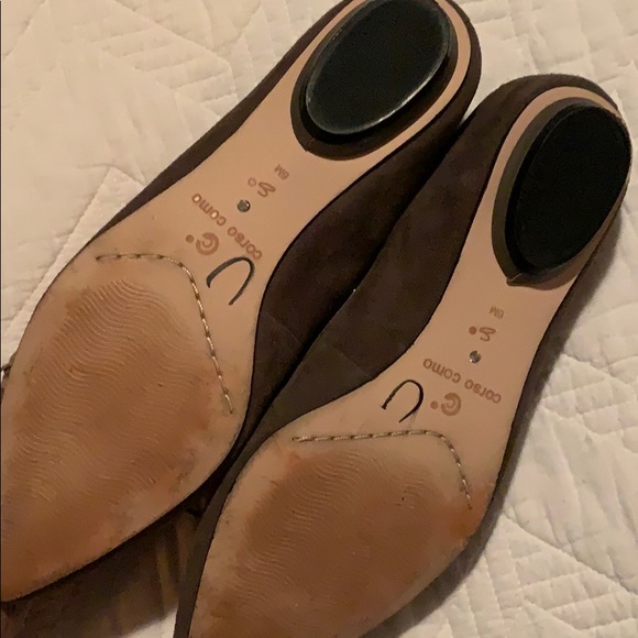 Corso Como Grey Leather Flats sz 6 - Picture 4 of 7